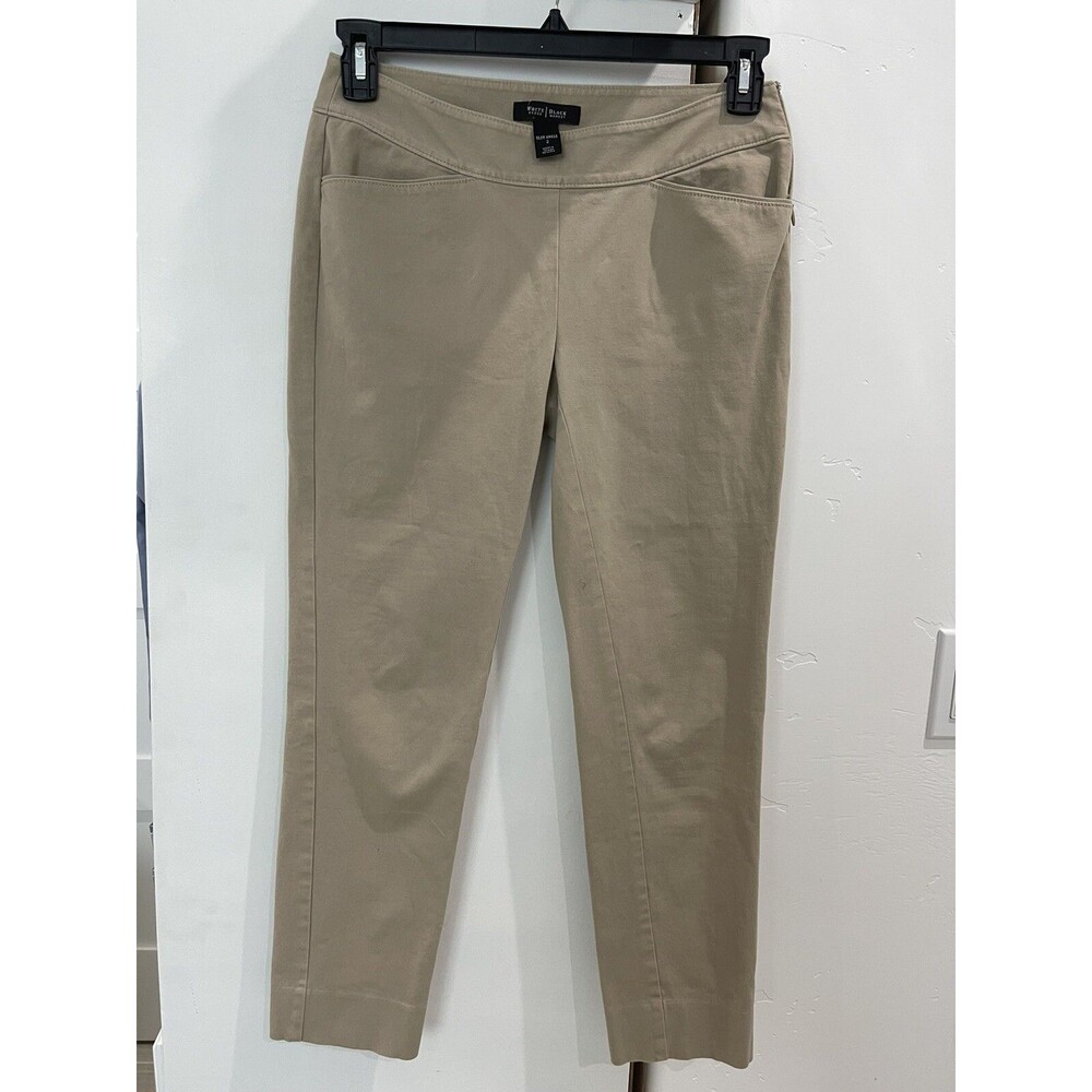 White House Black Market Slim Ankle Women Size 2 Tan  Pants Side Zipper